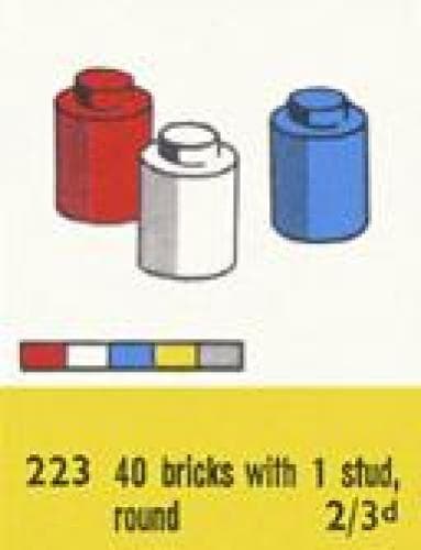 1 x 1 Round Bricks LEGO set (#223-2)