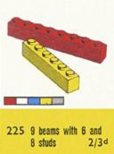 1 x 6 and 1 x 8 Bricks LEGO set (#225-1)