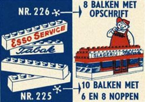 8 Named Beams LEGO set (#226-1, 1958)