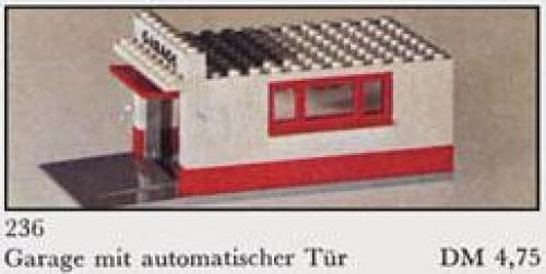 Garage with Automatic Door (Gray base and door frame) LEGO set (#236-3)