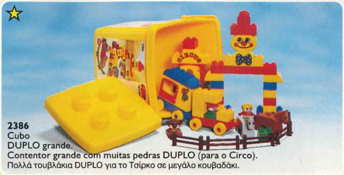 Circus Bucket LEGO set (#2386-1)