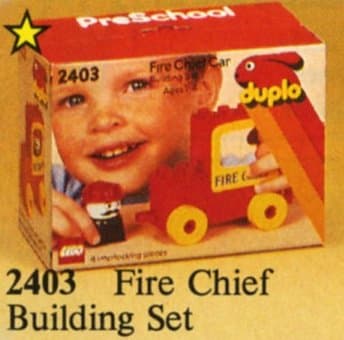 Fire Chief Building Set LEGO set (#2403-1, 1985)