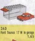 1:87 Ford Taunus 17M de Luxe with Garage LEGO set (#263-2)