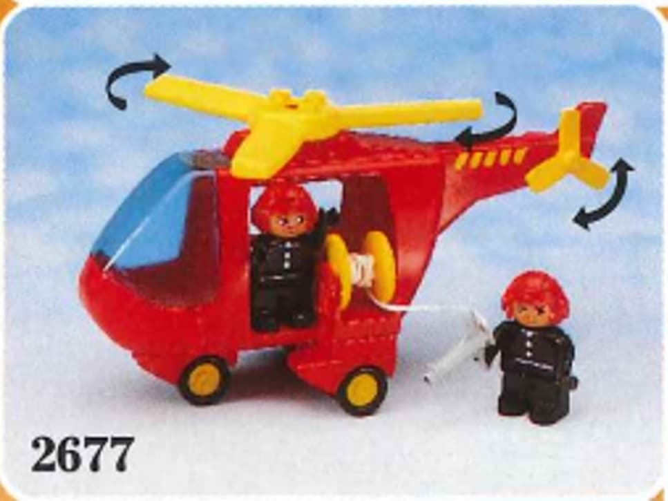 Fire Helicopter LEGO set (#2677-1, 1993)