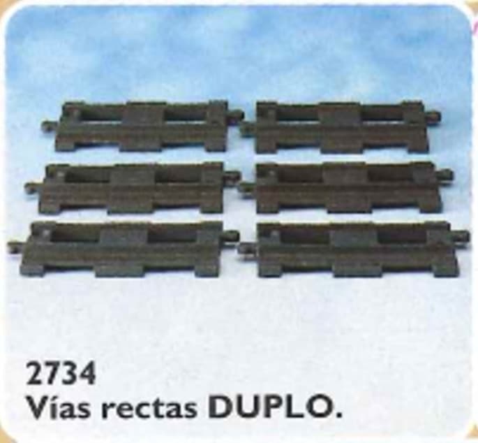 Straight Track (Straight Rails) LEGO set (#2734-2)