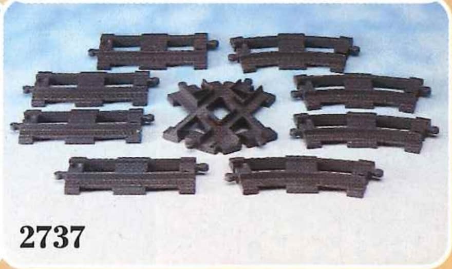 Diamond Crossing and Tracks (Crossing & Rails) LEGO set (#2737-1)