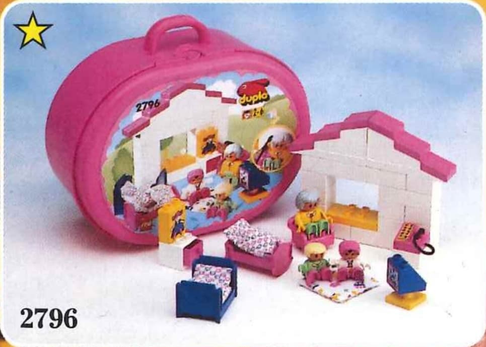 Pink Carry Case (Playhouse Carry Case) LEGO set (#2796-1)