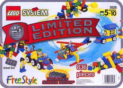 25th Anniversary Silver Tub LEGO set (#3028-1)
