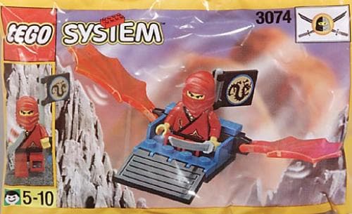 Red Ninja's Dragon Glider LEGO set (#3074-1)