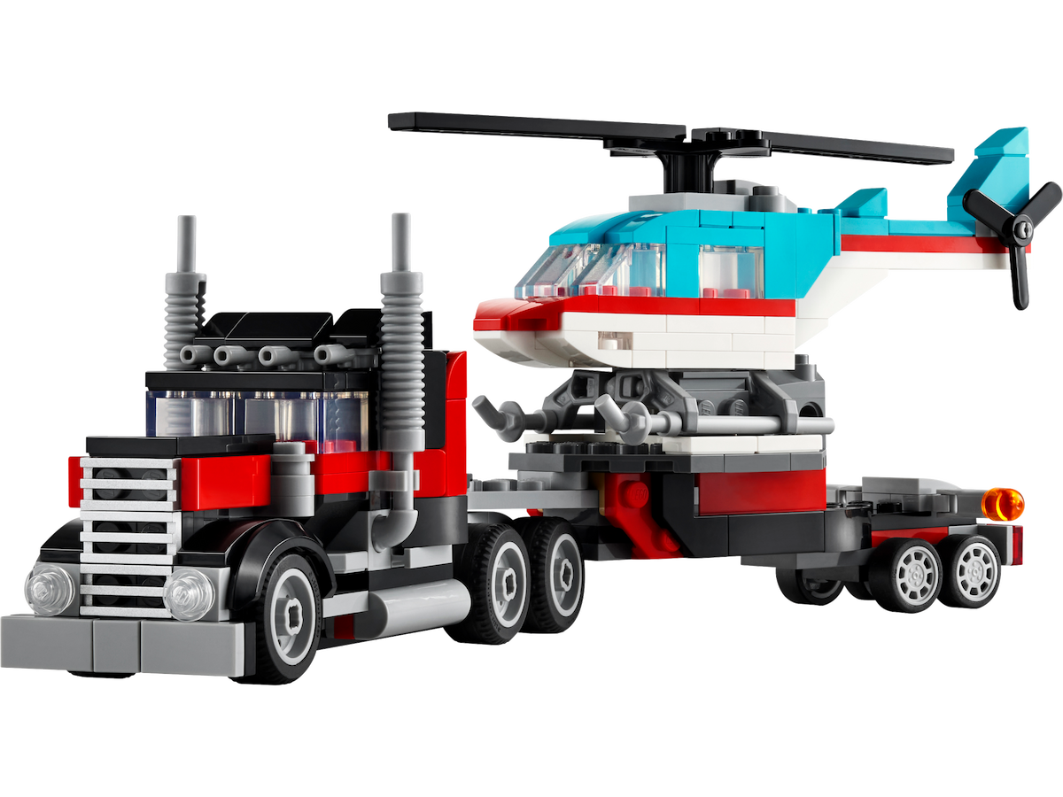 Flatbed Truck with Helicopter LEGO set (#31146-1)