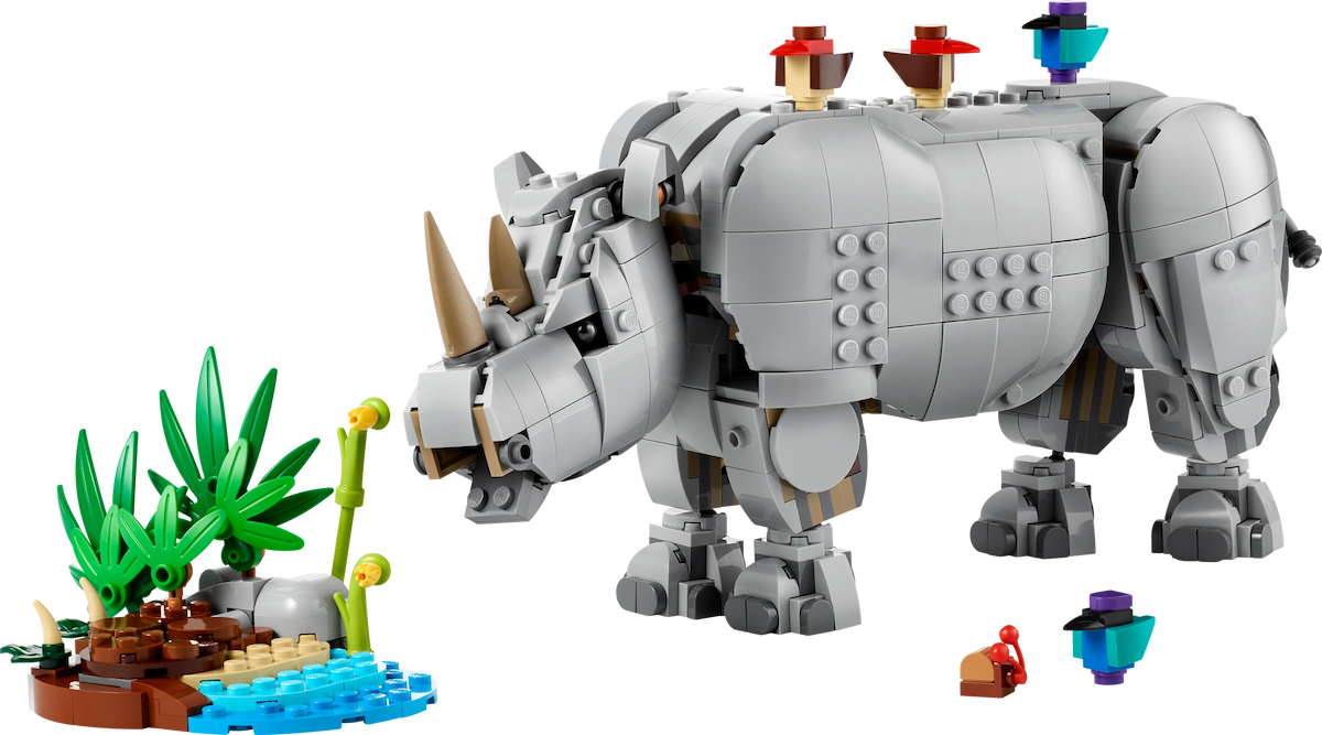 Wild Animals: Majestic Rhino with Birds LEGO set (#31171-1)