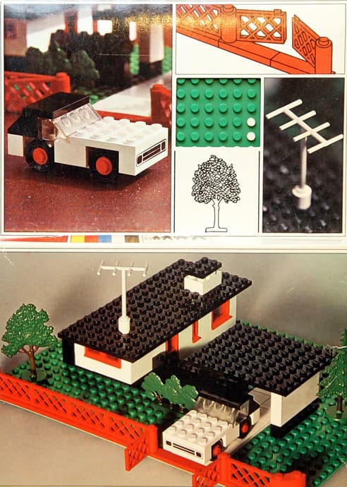House with Mini Wheel Car LEGO set (#345-1)