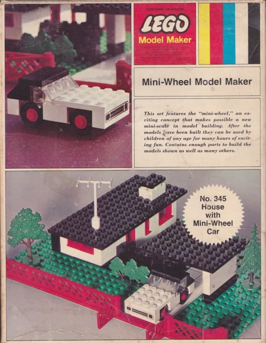 House with Mini-Wheel Car LEGO set (#345-3)