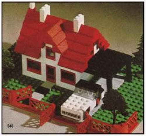 House with Car LEGO set (#346-2)