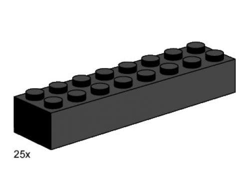 2 x 8 Black Bricks LEGO set (#3463-1)