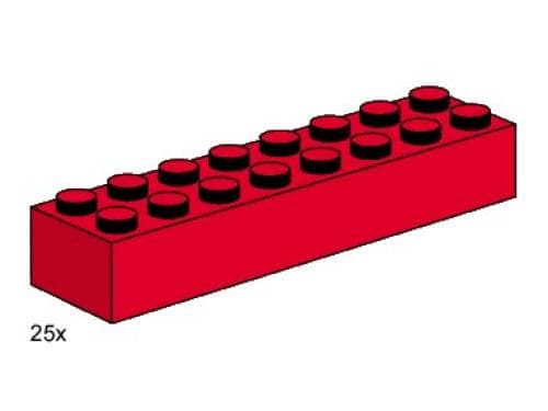2 x 8 Red Bricks LEGO set (#3467-1)