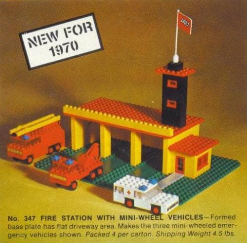 Fire Station with Mini Cars LEGO set (#347-1)