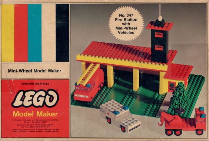 Fire Station with Mini-Wheel Vehicles LEGO set (#347-4)