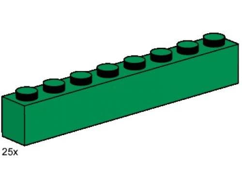 1 x 8 Dark Green Bricks LEGO set (#3481-1)