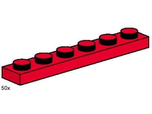 1 x 6 Red Plates LEGO set (#3488-1)