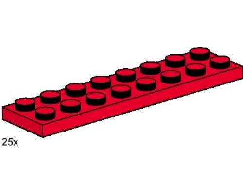 2 x 8 Red Plates LEGO set (#3491-1)