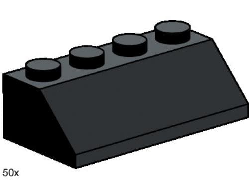 2 x 4 Roof Tile Black LEGO set (#3497-1)
