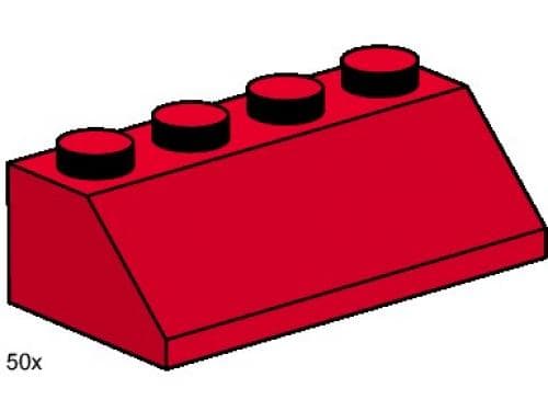 2 x 4 Roof Tile Red LEGO set (#3498-1)