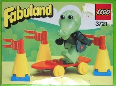 Clive Crocodile on Skateboard LEGO set (#3721-1)
