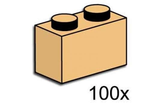1 x 2 Brick Tan LEGO set (#3727-1)