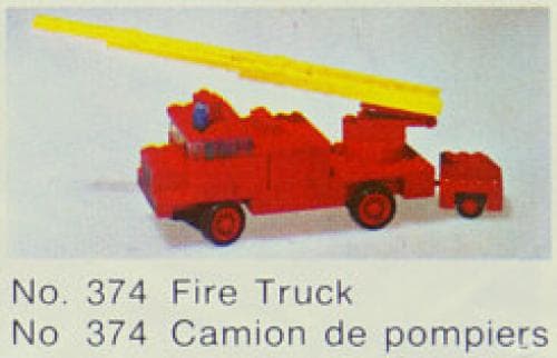 Fire Engine LEGO set (#374-2)