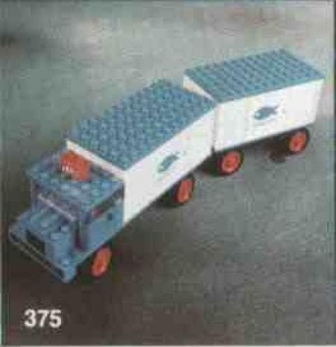 Refrigerator Truck and Trailer LEGO set (#375-3)
