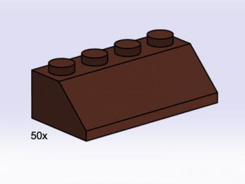 2 x 4 Roof Tile Brown LEGO set (#3755-1)