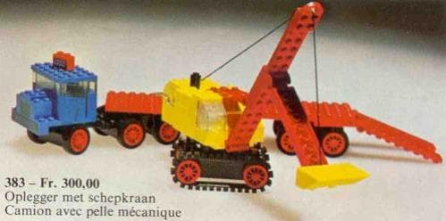 Truck with Excavator LEGO set (#383-1)