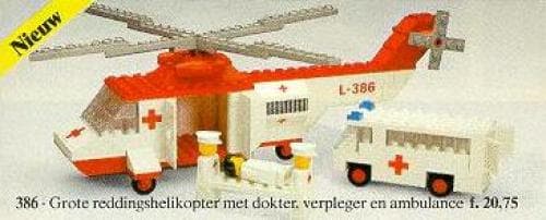 Helicopter and Ambulance LEGO set (#386-1)