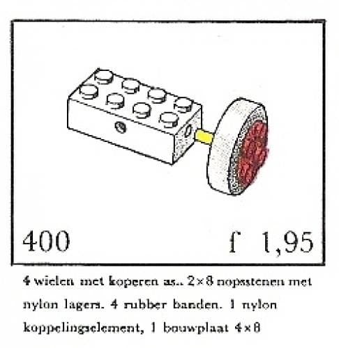 Small Wheels with Axles (System) LEGO set (#400-4)
