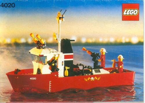 Fire Fighting Boat LEGO set (#4020-1)
