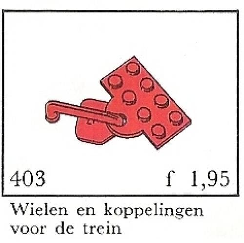 Train Couplers and Wheels (System) LEGO set (#403-3)