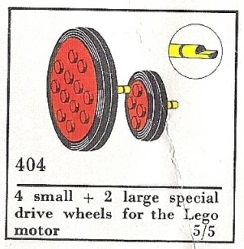 Wheels for Motor (The Building Toy) LEGO set (#404-3)