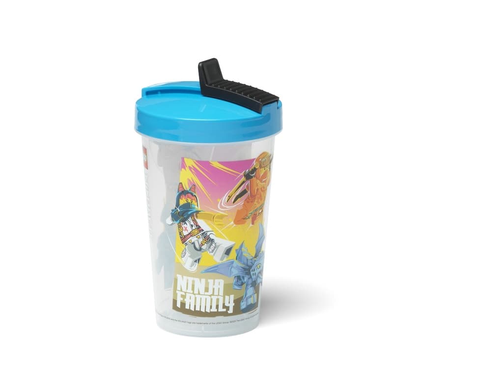 Ninjago Tumbler with Straw (Blue Lid) LEGO set (#40441726-1)
