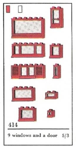Windows Parts Pack (The Building Toy) LEGO set (#414-3)