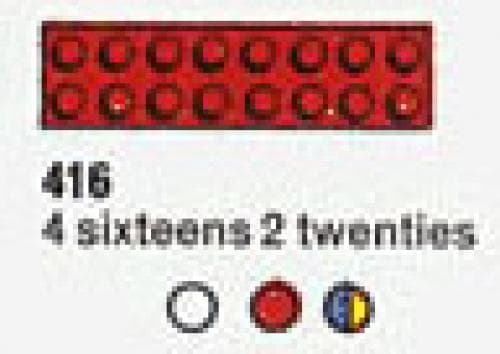 4 Sixteens 2 Twenties (The Building Toy) LEGO set (#416-1)