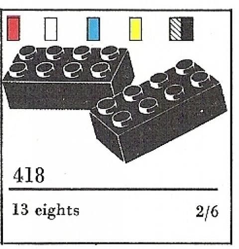 2 x 4 Bricks (The Building Toy) LEGO set (#418-2)