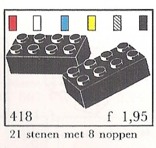 2 x 4 Bricks (System) LEGO set (#418-3)