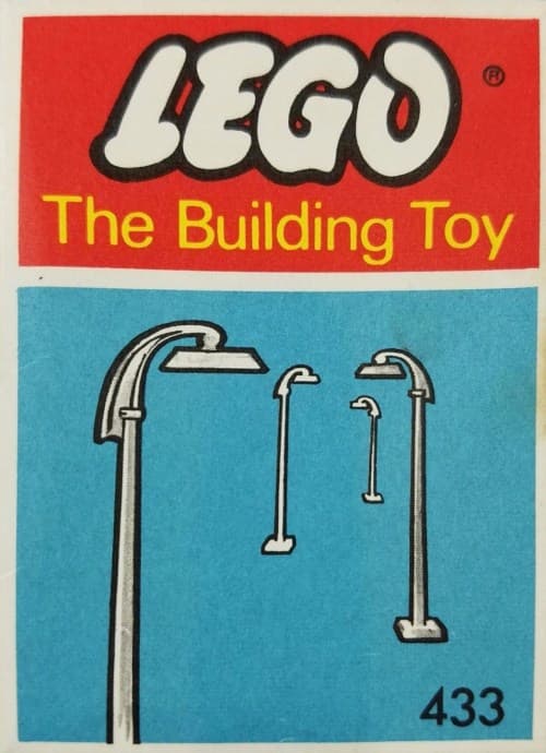 6 Street Lamps with Curved Top (The Building Toy) LEGO set (#433-1)