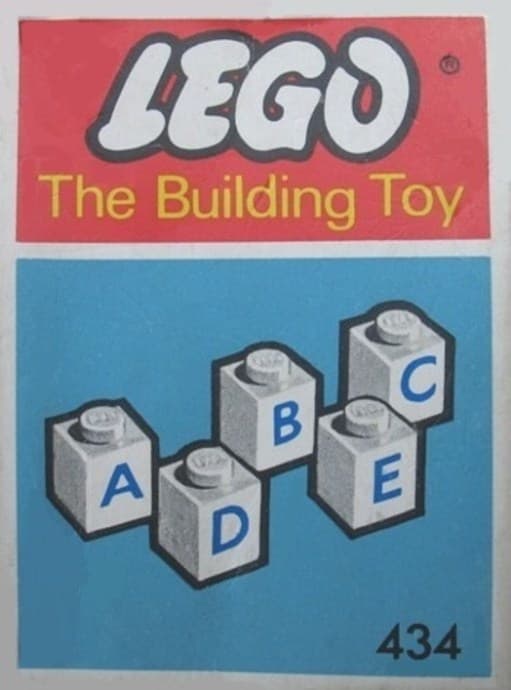 50 lettered bricks (The Building Toy) LEGO set (#434-1)