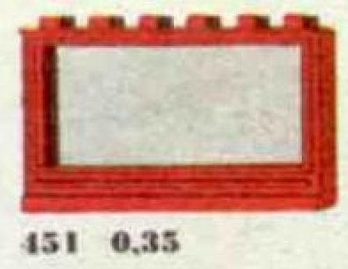 1 x 6 x 3 Window, Red or White LEGO set (#451-1)