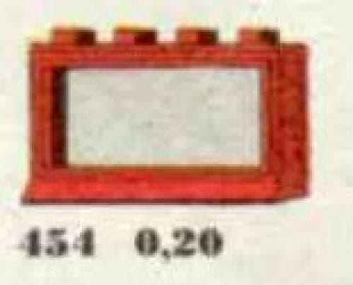 1 x 4 x 2 Window, Red or White LEGO set (#454-2)