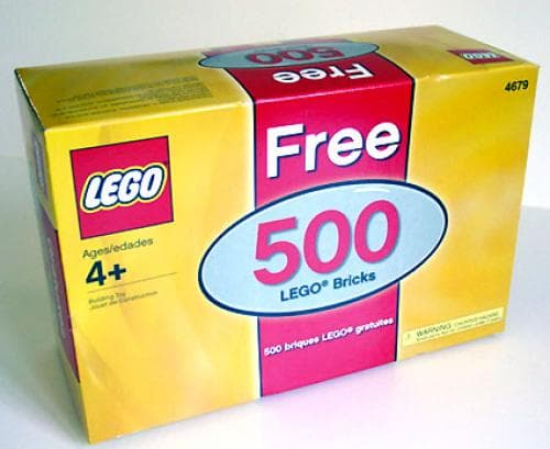 Free 500 LEGO Bricks (Bonus box and its contents only) LEGO set (#4679b-2)