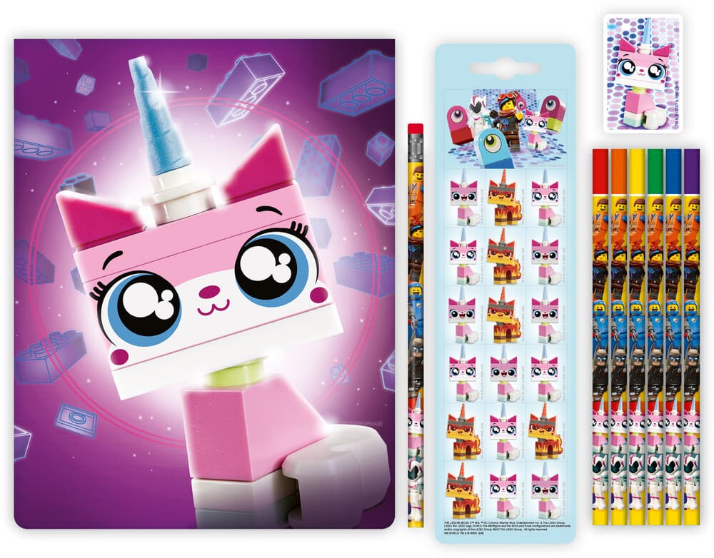 The LEGO Movie 2 Stationery Set - Unikitty LEGO Stationery and Office Supplies set (#4895028523473-1, 2019)