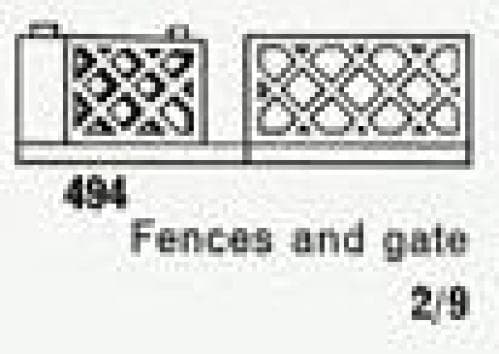 Gates and Fence, White (The Building Toy) LEGO set (#494-2)